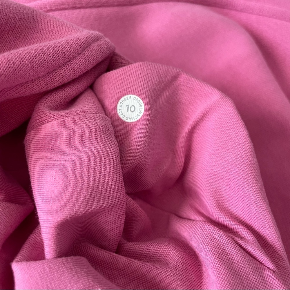 NWT Lululemon Scuba High-Rise French Terry Jogger Pink Blossom Size 10 - Picture 6 of 10